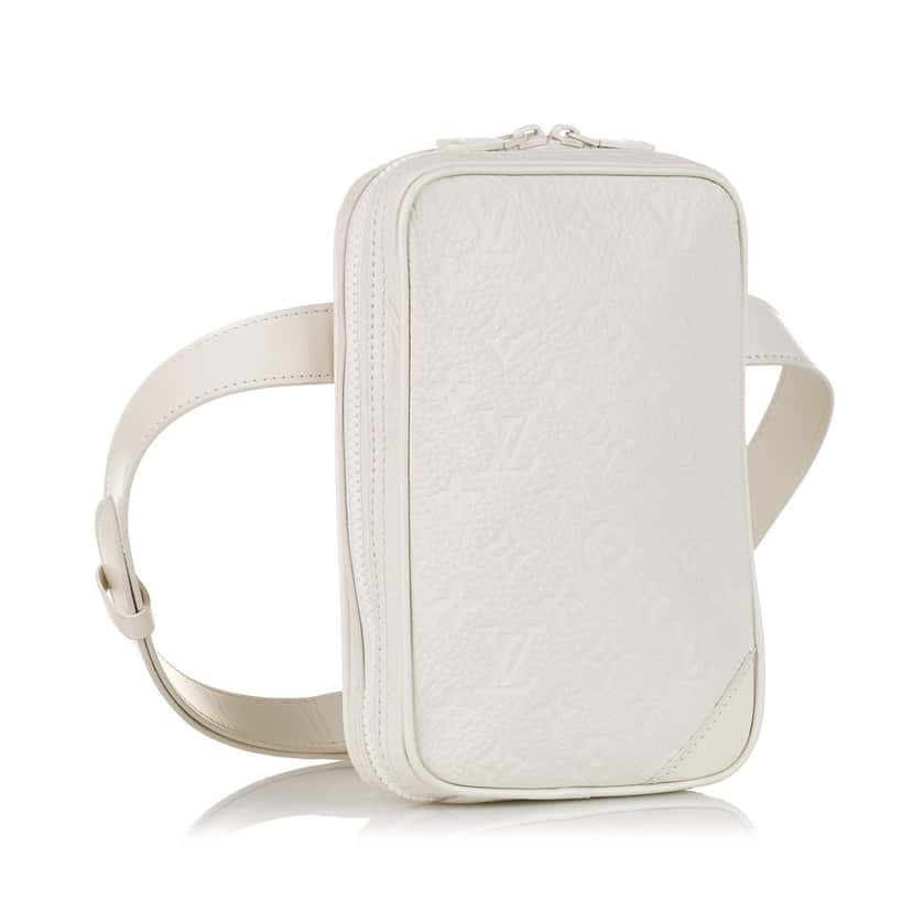 Louis Vuitton Monogram Taurillon Utility Side White Leather Very good condition - Back View