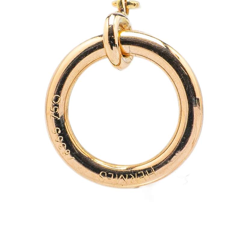 Hermès 18K Yellow Gold Chain Link Necklace Gold Gold Good condition - Inside View