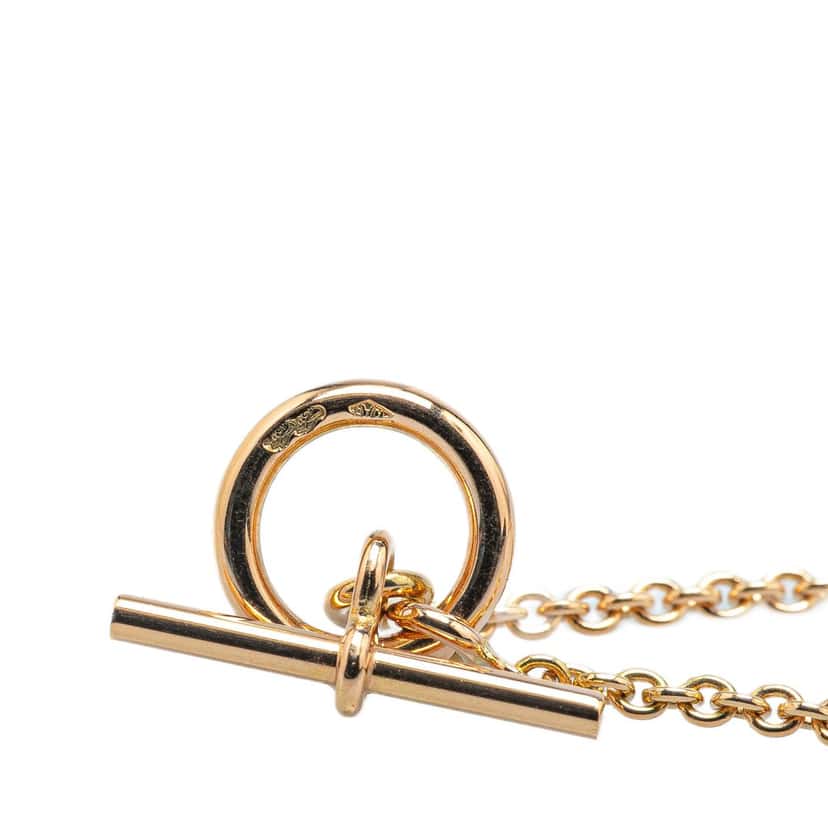 Hermès 18K Yellow Gold Chain Link Necklace Gold Gold Good condition - Model View