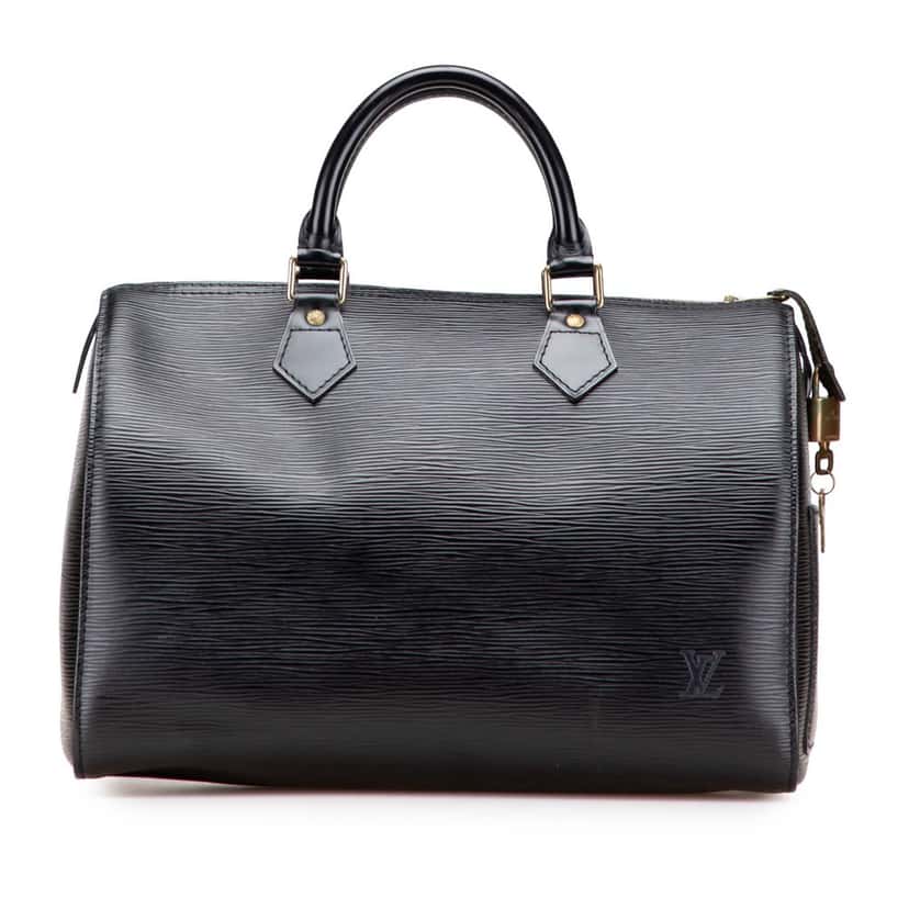Louis Vuitton Epi Speedy 30 Black Leather Good condition - Front View