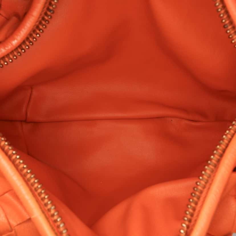 Bottega Veneta Mini Nappa Intrecciato Jodie Orange Leather Good condition - Model View