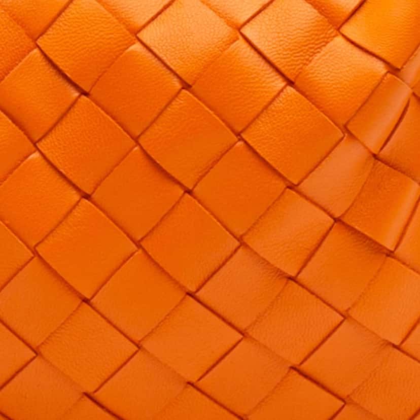 Bottega Veneta Mini Nappa Intrecciato Jodie Orange Leather Good condition - Box View