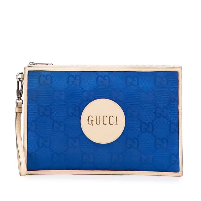Gucci GG Nylon Off the Grid Clutch Blue Good condition - Front View
