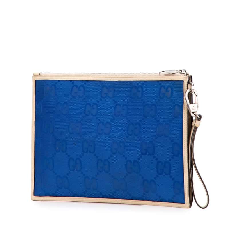 Gucci GG Nylon Off the Grid Clutch Blue Good condition - Back View