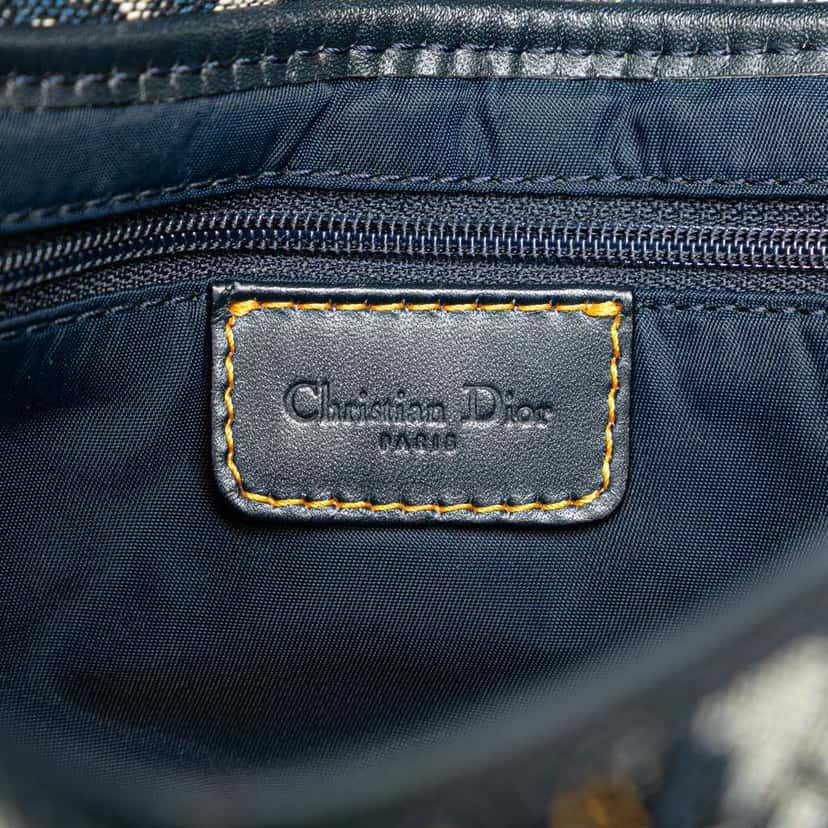 Dior Diorissimo Canvas Saddle Bag Blue Canvas Good condition - Box View