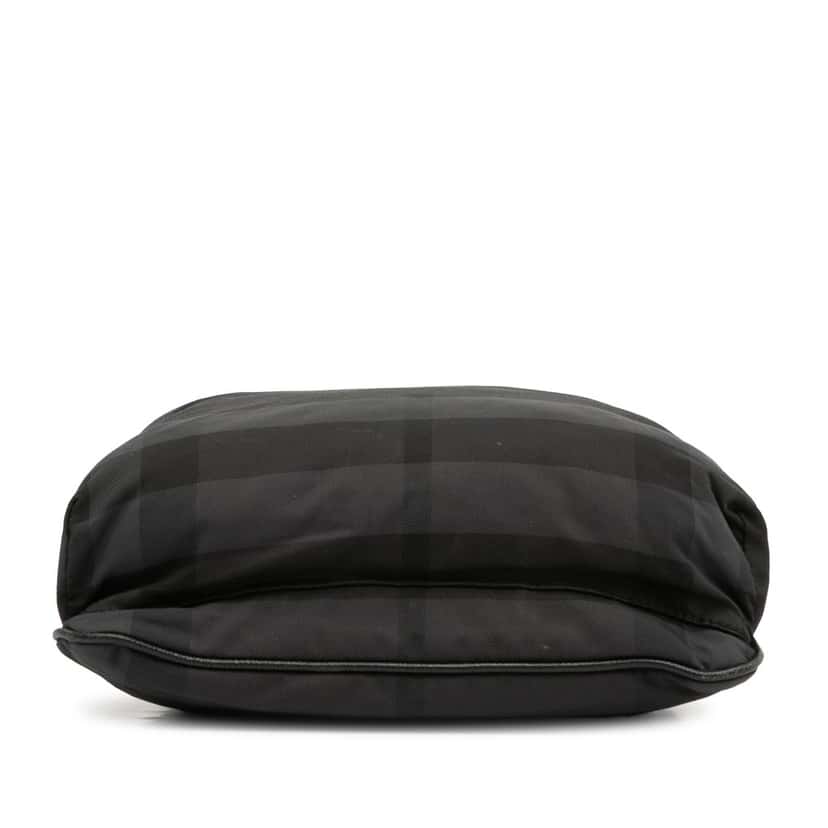 Burberry Tonal Check Canvas Crossbody Black Canvas Good condition - Box View