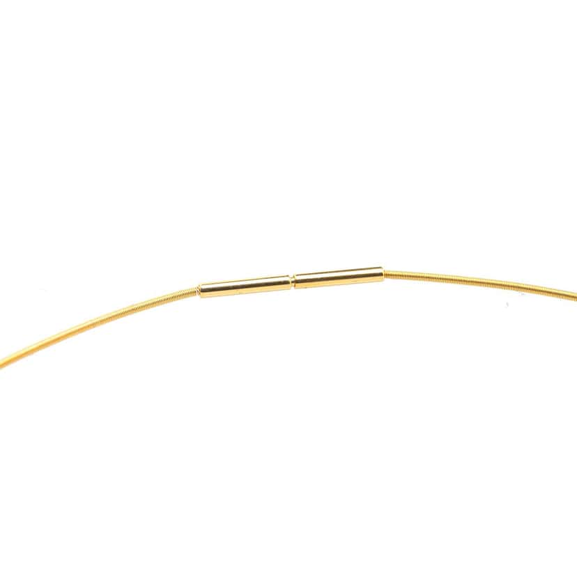 Hermès Gold Plated Cage dH Cube Necklace Gold Metal Good condition - Model View