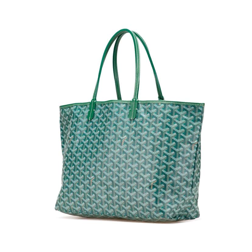 Goyard Goyardine Saint Louis PM Green Canvas Good condition - Back View