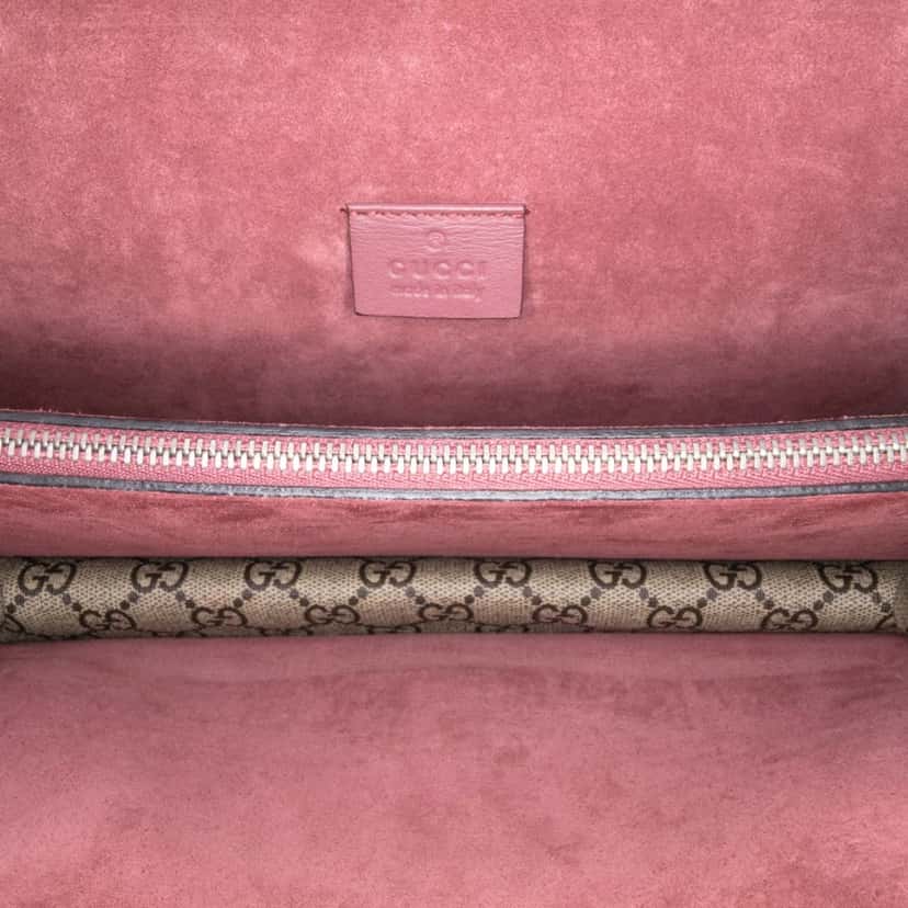 Gucci Medium GG Supreme Blooms Dionysus Shoulder Bag Brown Canvas Good condition - Model View