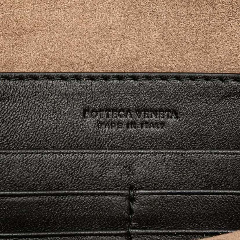 Bottega Veneta Nappa Intrecciato Studded Biletto Chain Crossbody Blue Leather Good condition - Box View