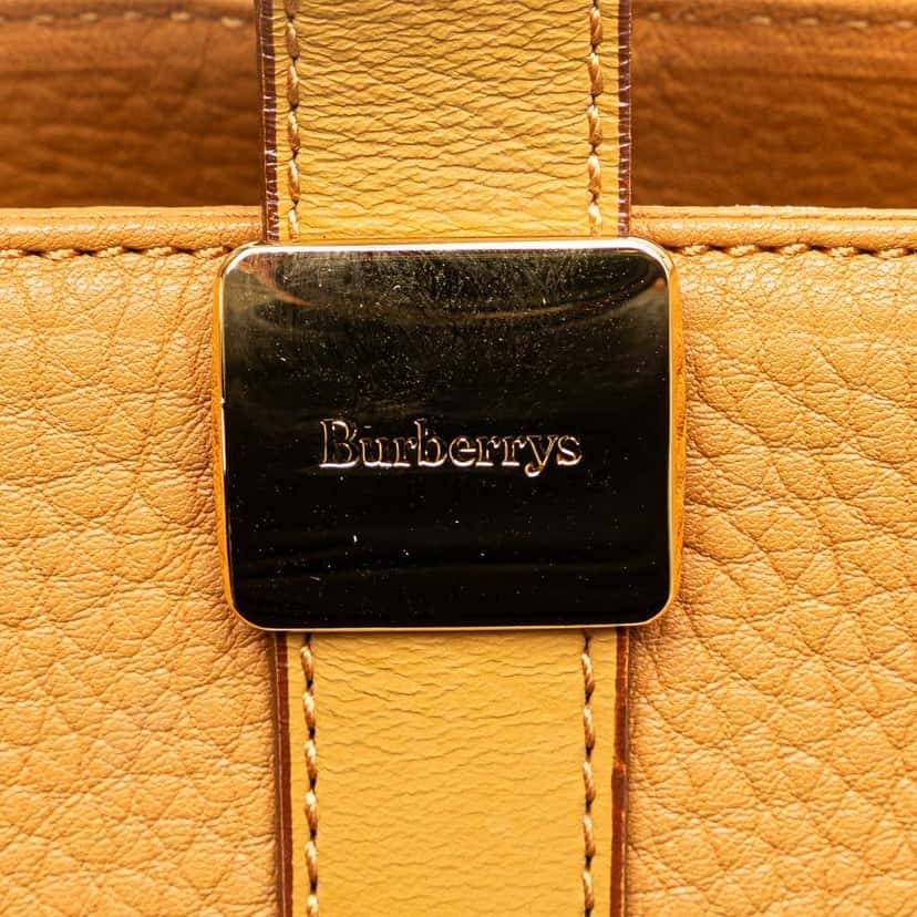 Burberry Leather Tote Brown Leather Fair condition - Box View