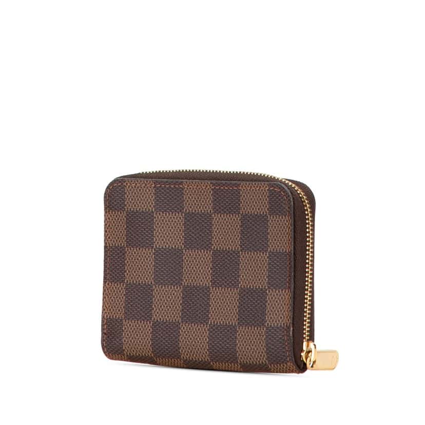 Louis Vuitton Damier Ebene Zippy Coin Purse Brown Canvas Good condition - Back View