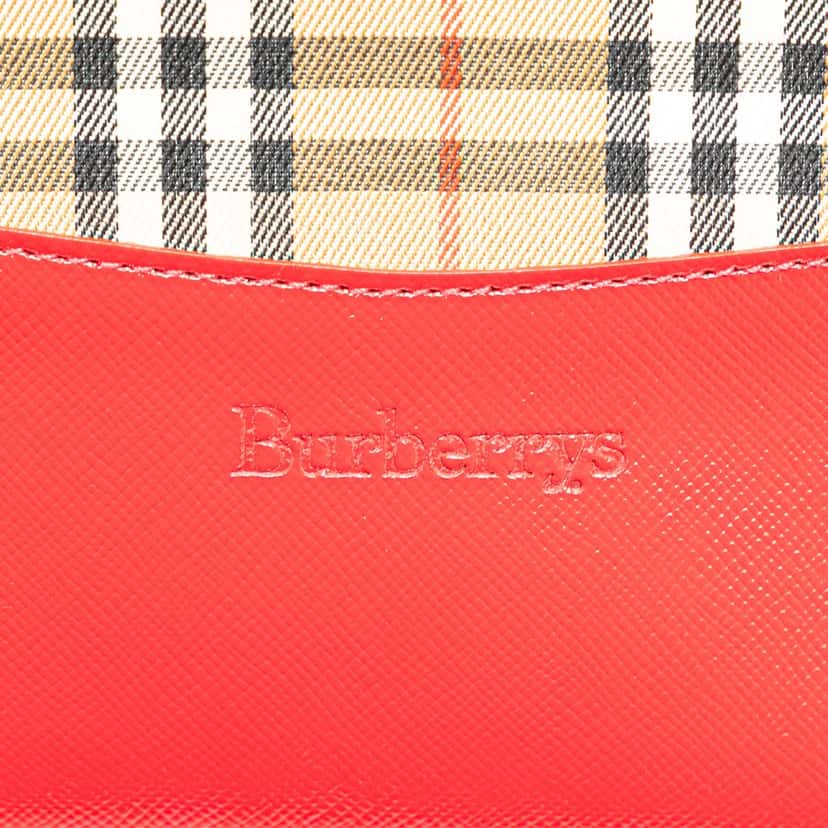 Burberry Haymarket Check Canvas Tote Brown Canvas Very good condition - Box View