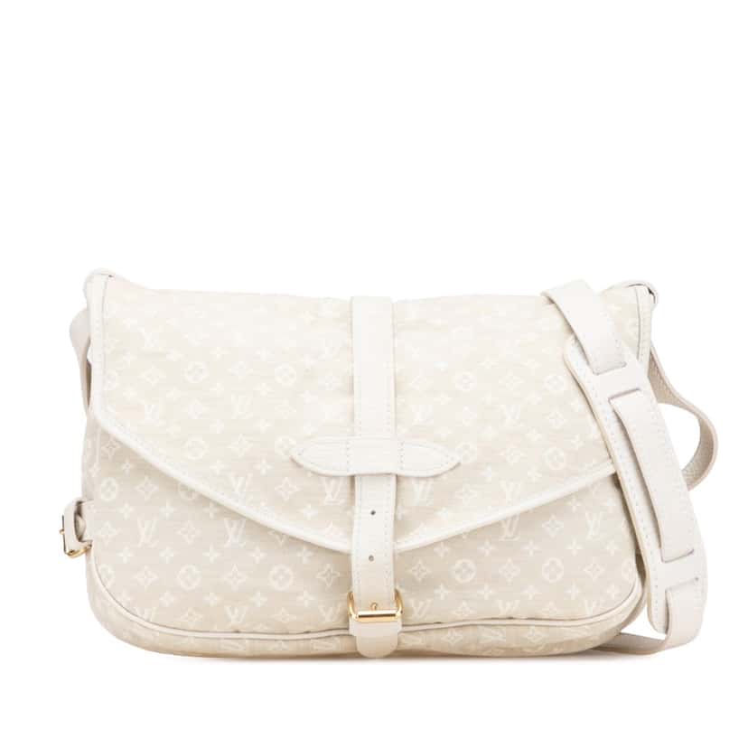 Louis Vuitton Monogram Mini Lin Saumur 30 Brown Canvas Good condition - Front View