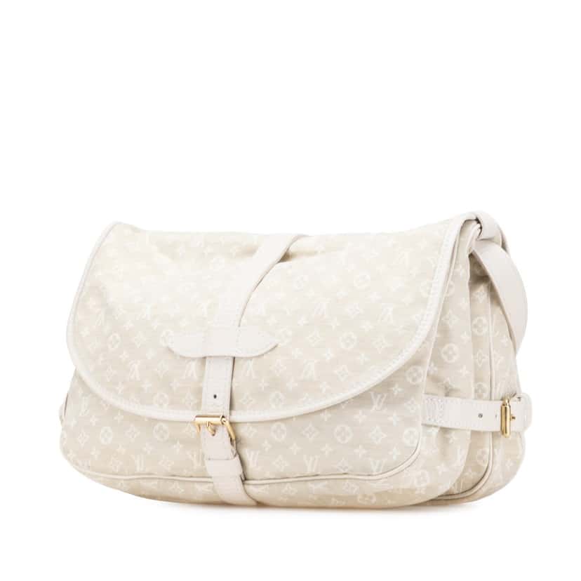 Louis Vuitton Monogram Mini Lin Saumur 30 Brown Canvas Good condition - Back View