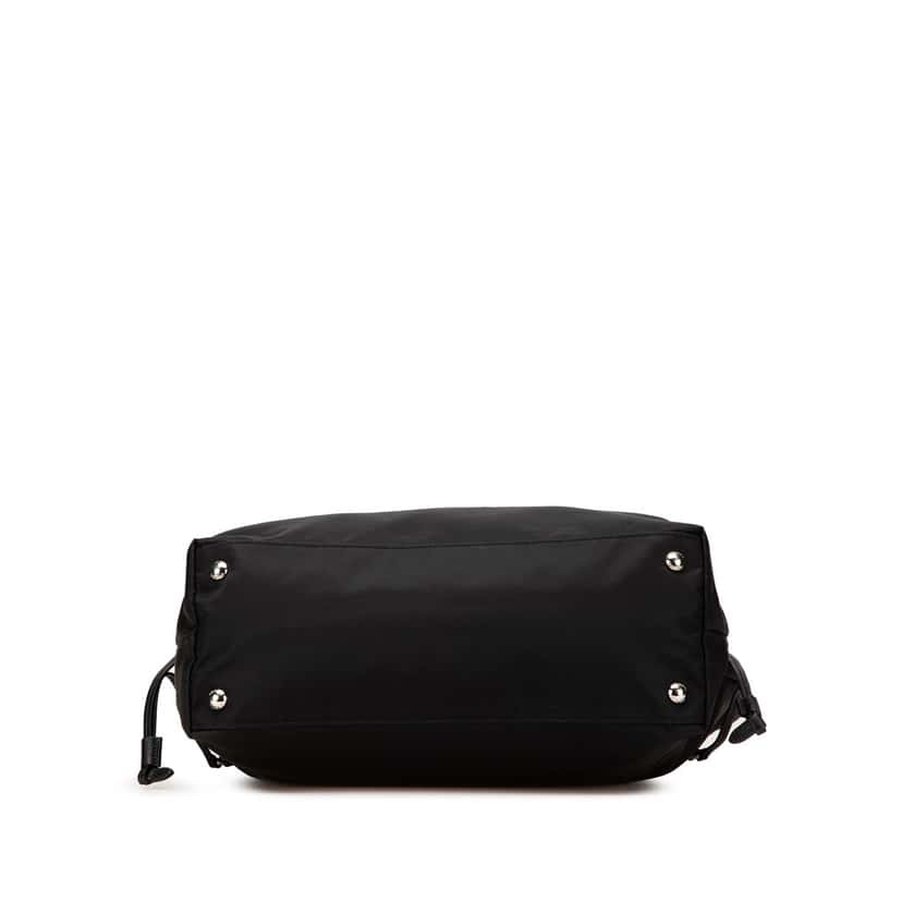 Prada Tessuto Saffiano Trimmed Open Convertible Tote Black Good condition - Inside View