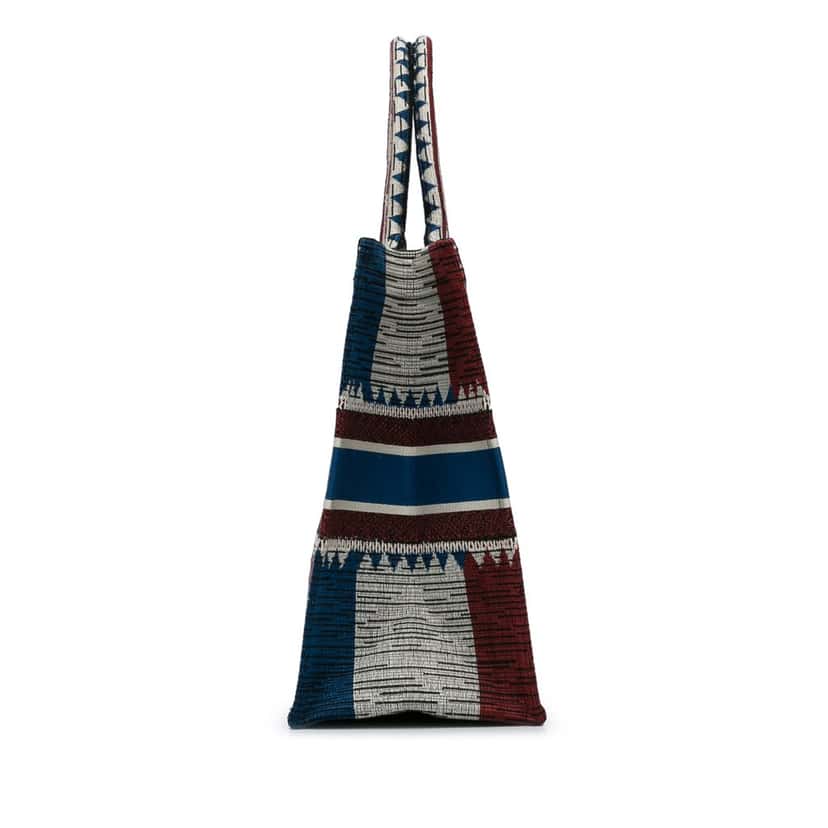 Dior Large French Flag Book Tote Blue Canvas Very good condition - Model View