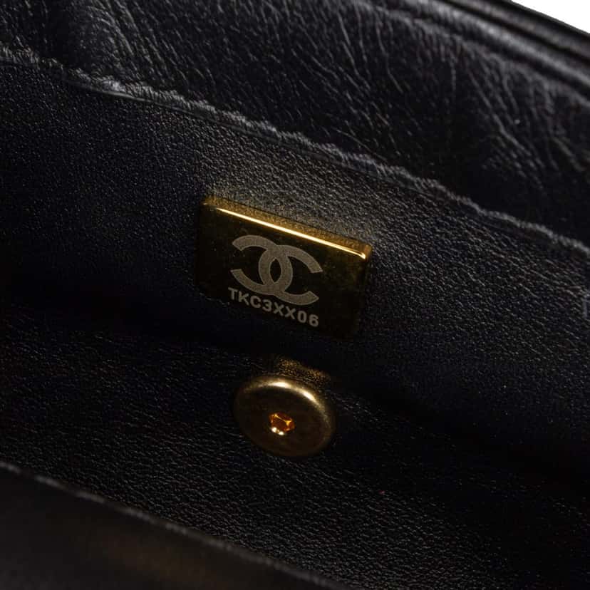 Chanel Mini Rectangular Quilted Lambskin Heart Charms Flap Black Leather Good condition - Box View