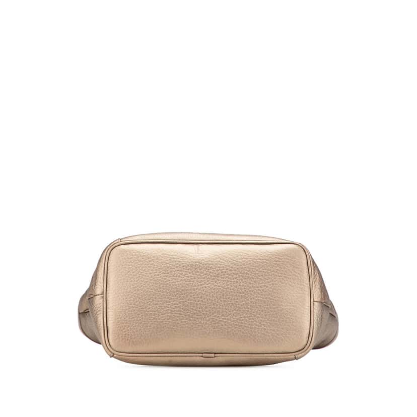 Loewe Leather Fusta Tote Gold Leather Good condition - Inside View