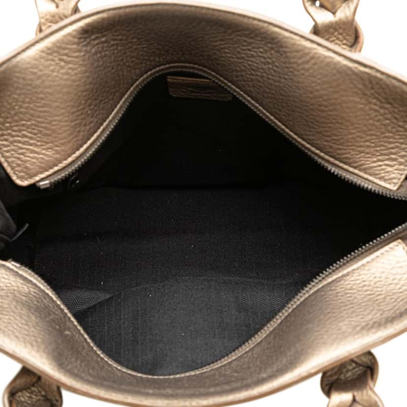 Loewe Leather Fusta Tote Gold Leather Good condition - Model View