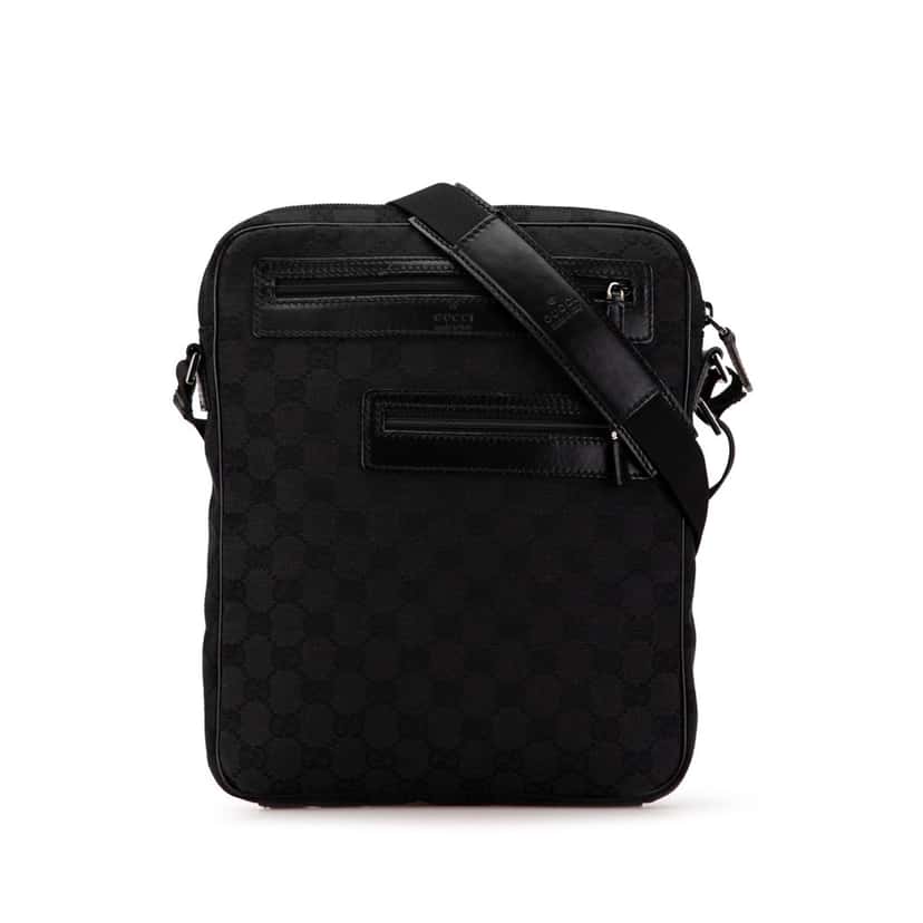 Gucci GG Canvas Crossbody Black Canvas Fair condition - Front View