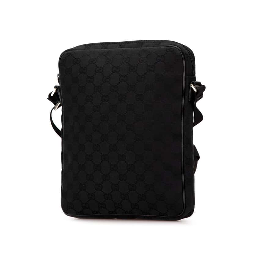 Gucci GG Canvas Crossbody Black Canvas Fair condition - Back View