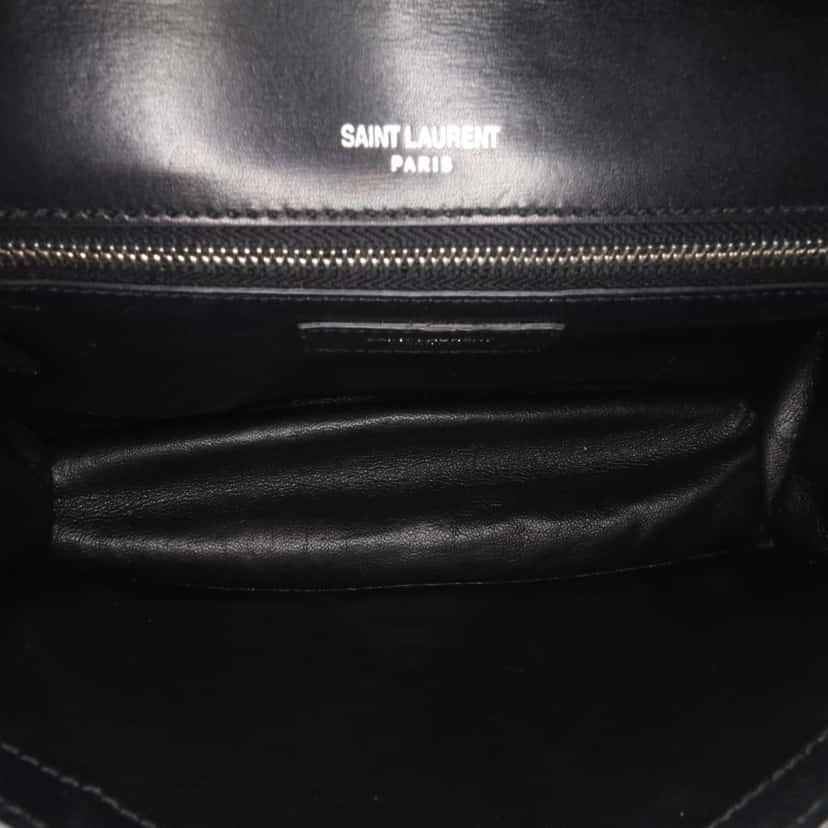 Saint Laurent Studded Leather Monogram Le Sept Chain Bag Black Leather Good condition - Model View