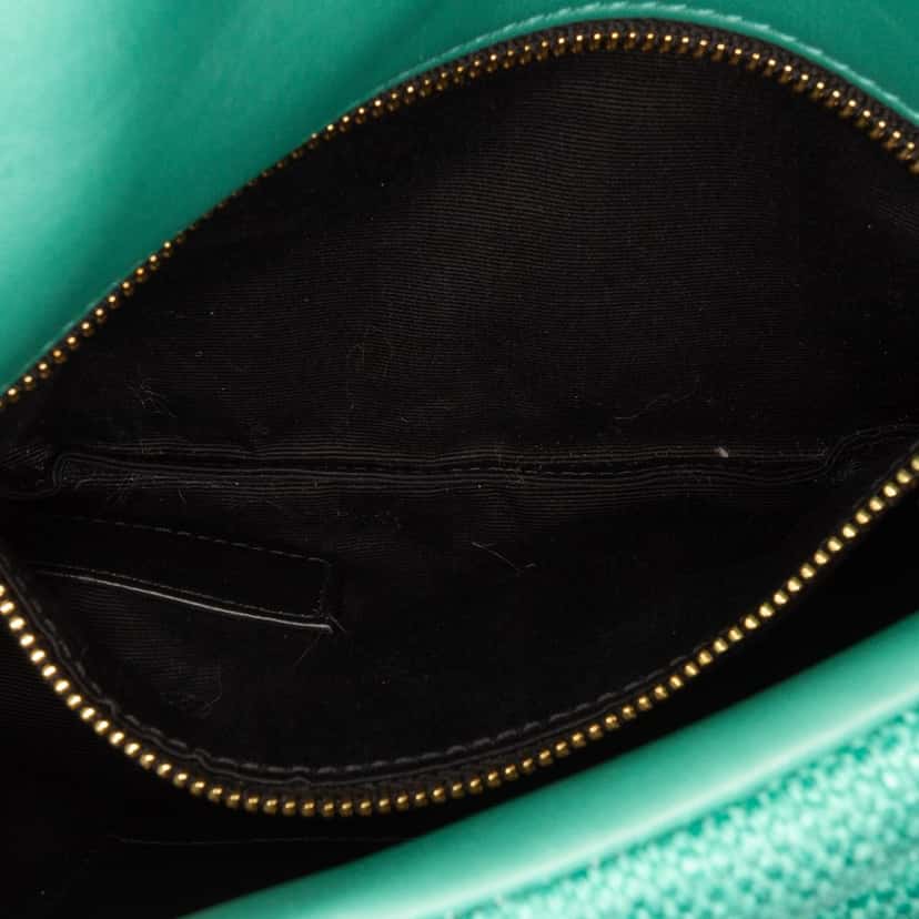 Saint Laurent Toy Canvas Loulou Puffer Crossbody Green Canvas Good condition - Model View