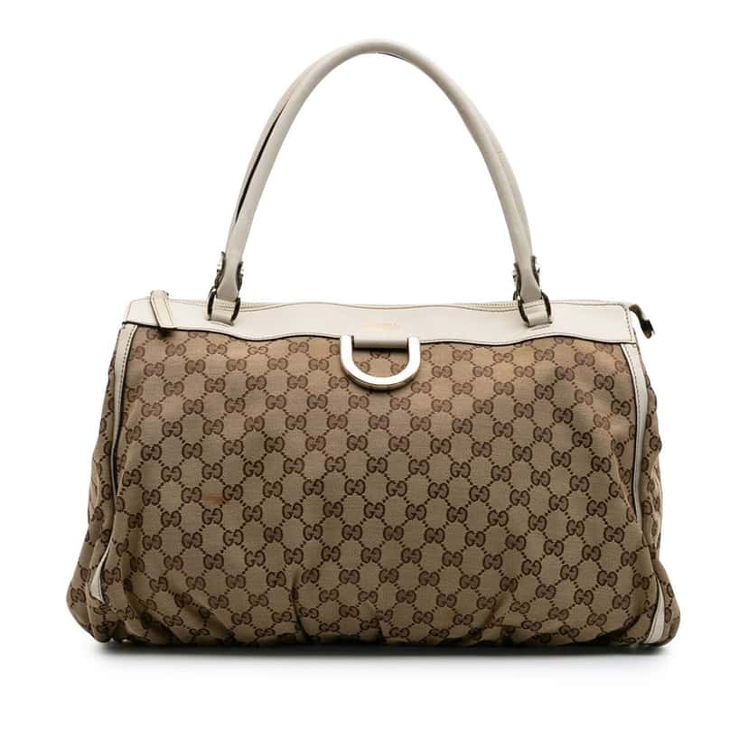 Gucci GG Canvas Abbey D Ring Tote Brown Canvas Good condition - Front View