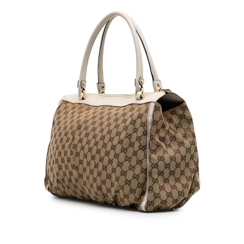 Gucci GG Canvas Abbey D Ring Tote Brown Canvas Good condition - Back View