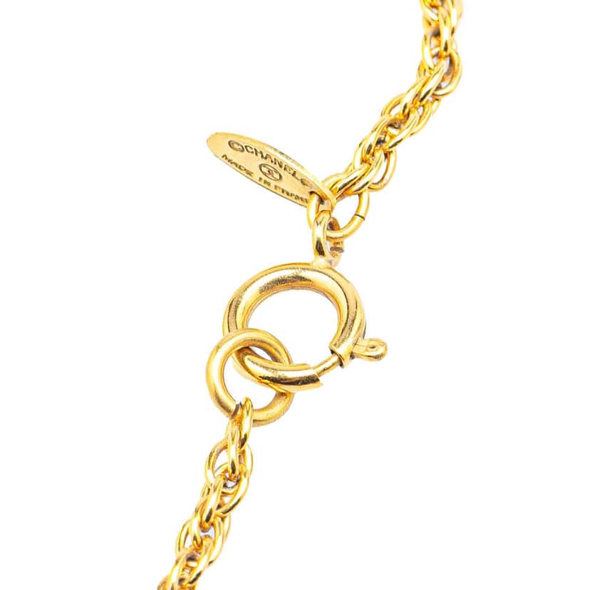 Chanel Gold Plated 31 Rue Cambon Pendant Necklace Gold Metal Good condition - Back View