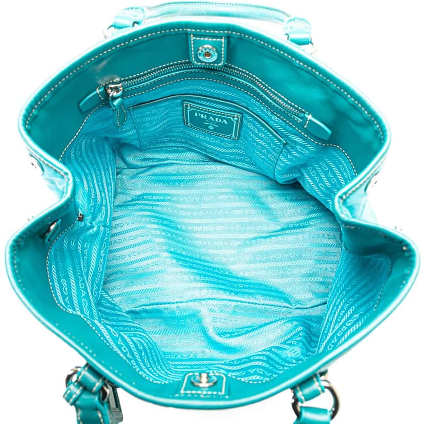 Prada Tessuto Satchel Blue Good condition - Model View