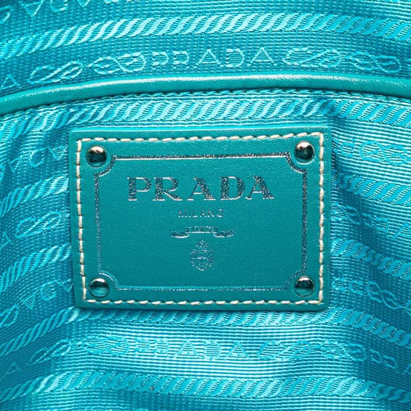 Prada Tessuto Satchel Blue Good condition - Box View