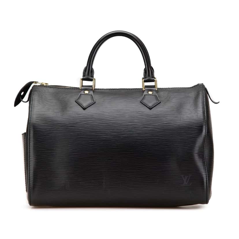 Louis Vuitton Epi Speedy 30 Black Leather Good condition - Front View