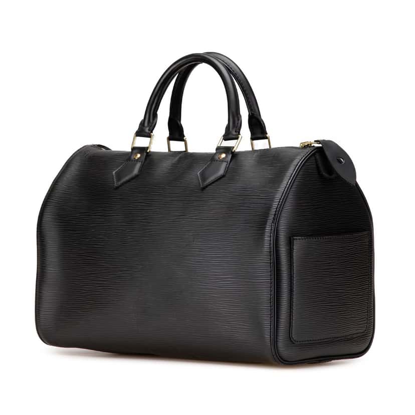 Louis Vuitton Epi Speedy 30 Black Leather Good condition - Back View