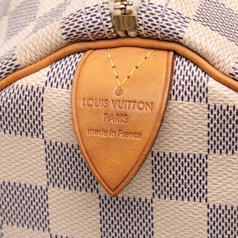 Louis Vuitton Damier Azur Speedy 30 White Canvas Good condition - Box View
