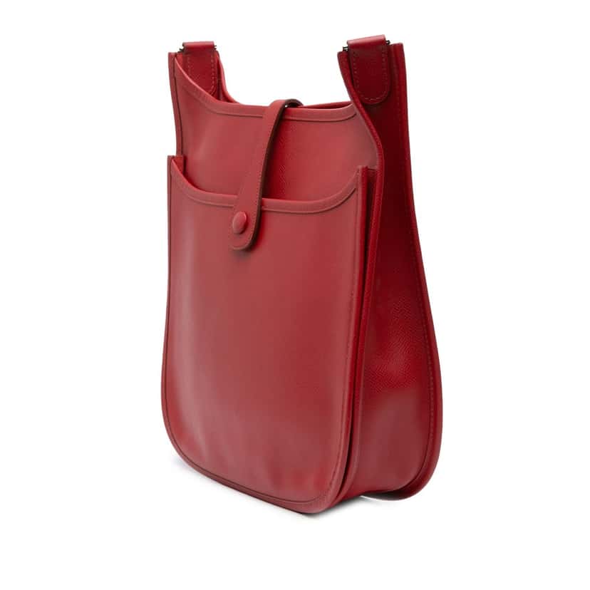 Hermès Epsom Evelyne III PM Red Leather Good condition - Back View