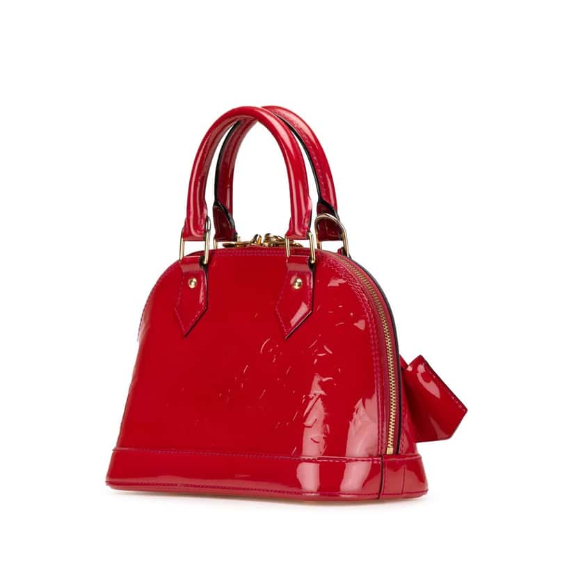 Louis Vuitton Monogram Vernis Alma BB Red Leather Good condition - Back View
