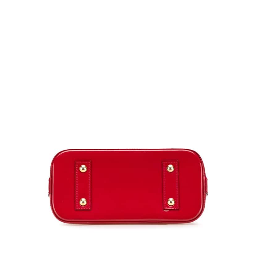 Louis Vuitton Monogram Vernis Alma BB Red Leather Good condition - Inside View