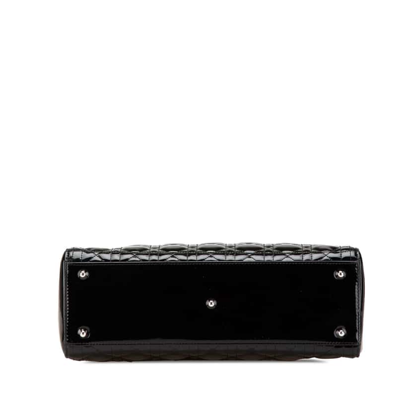 Dior Large Patent Cannage Lady Dior Black Leather Good condition - Inside View