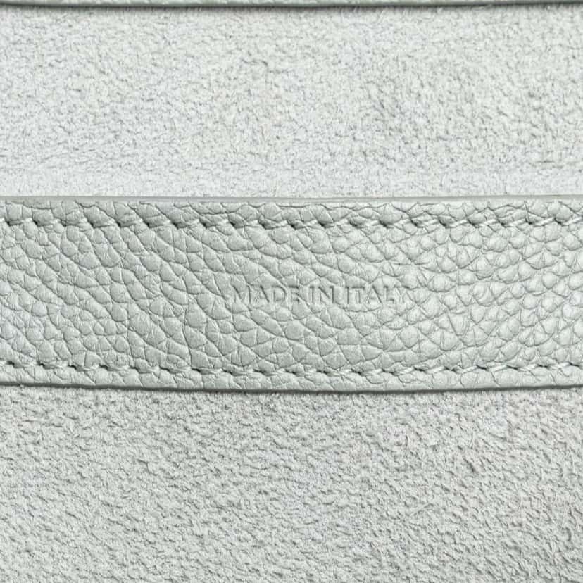 Celine Small Grained Calfskin Folded Cabas Tote Grey Leather Good condition - Box View