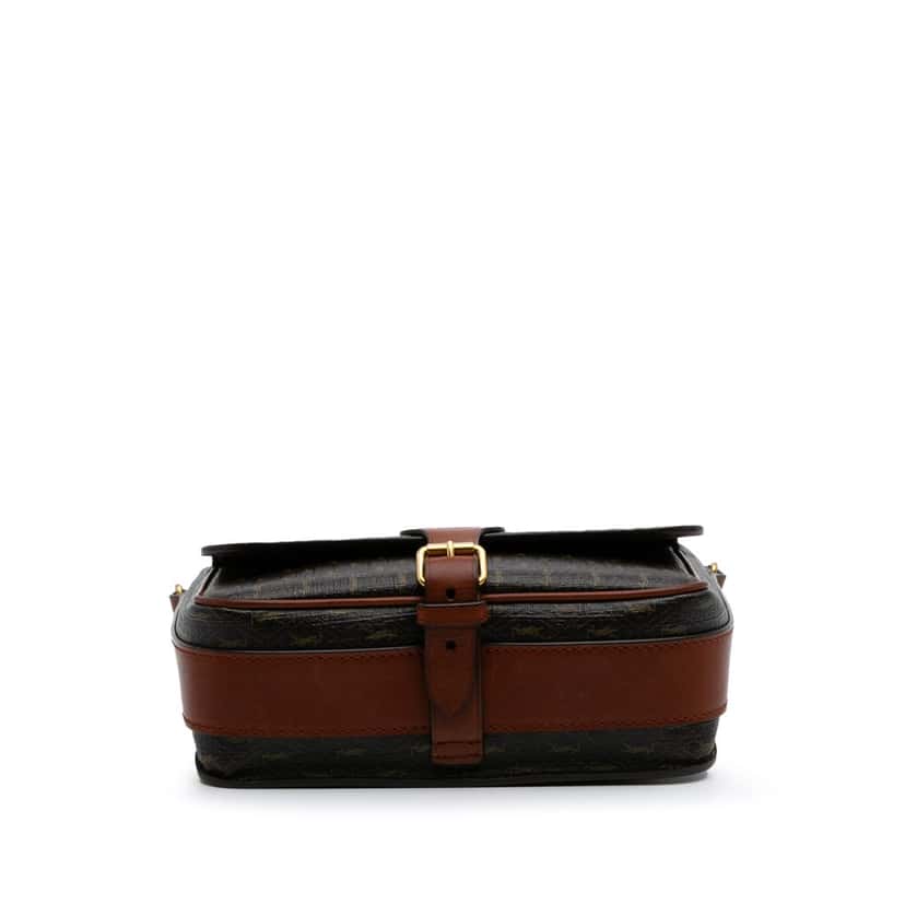 Saint Laurent Medium Coated Canvas Le Monogramme Buckle Crossbody Brown Canvas Good condition - Inside View