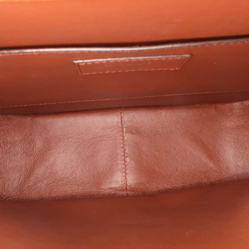 Saint Laurent Medium Coated Canvas Le Monogramme Buckle Crossbody Brown Canvas Good condition - Model View