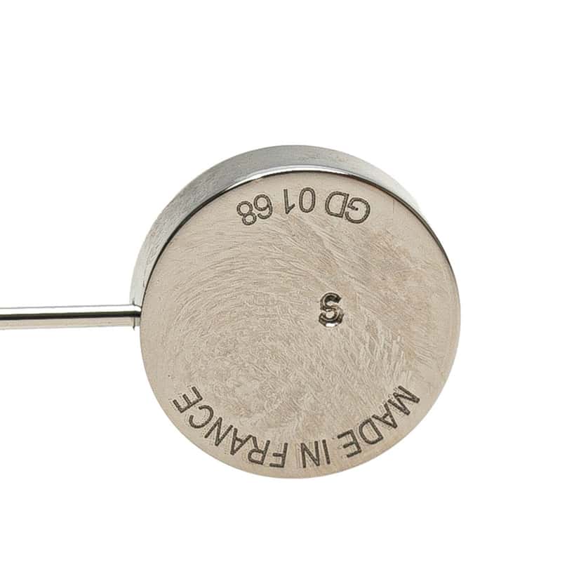 Hermès Palladium Plated Clou de Selle Stick Pin Brooch Silver Metal Good condition - Inside View