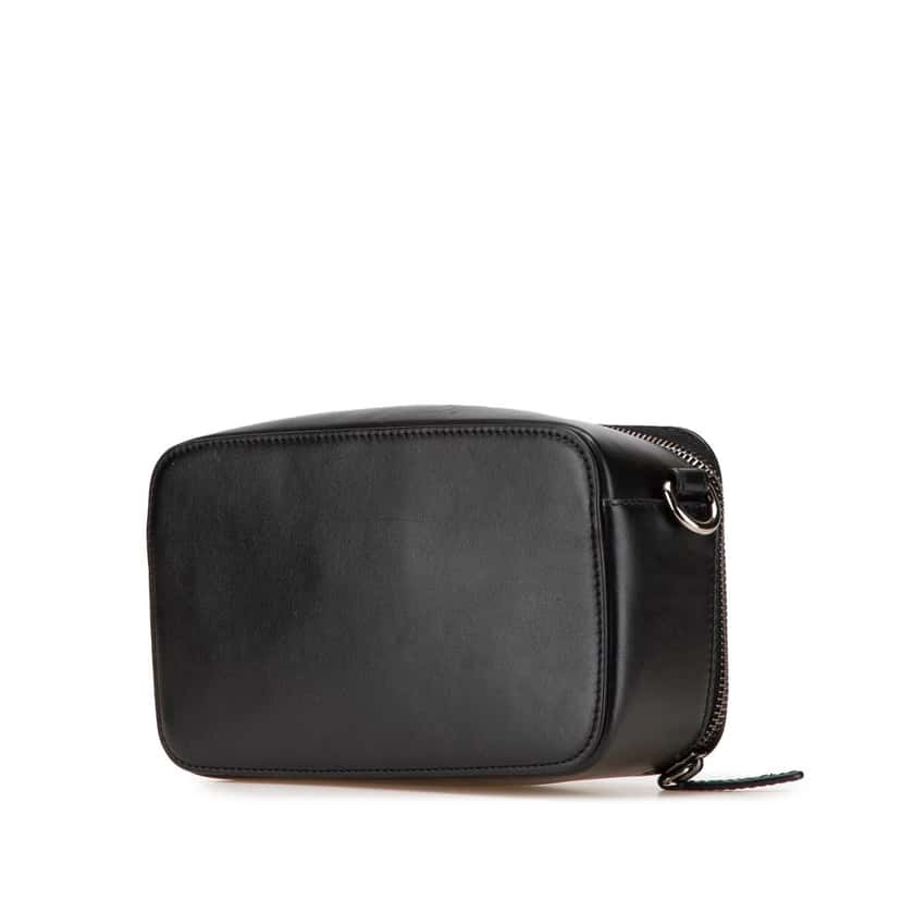 Versace Leather La Greca Camera Bag Black Leather Good condition - Back View