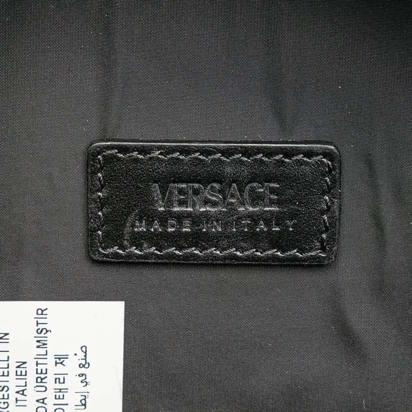 Versace Leather La Greca Camera Bag Black Leather Good condition - Box View