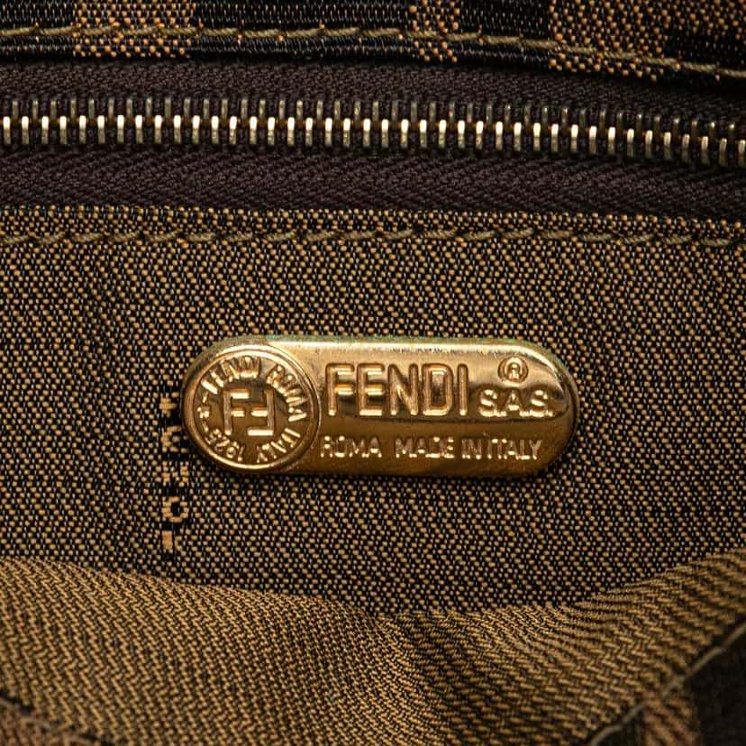 Fendi Zucca Canvas Shoulder Bag Brown Canvas Good condition - Box View