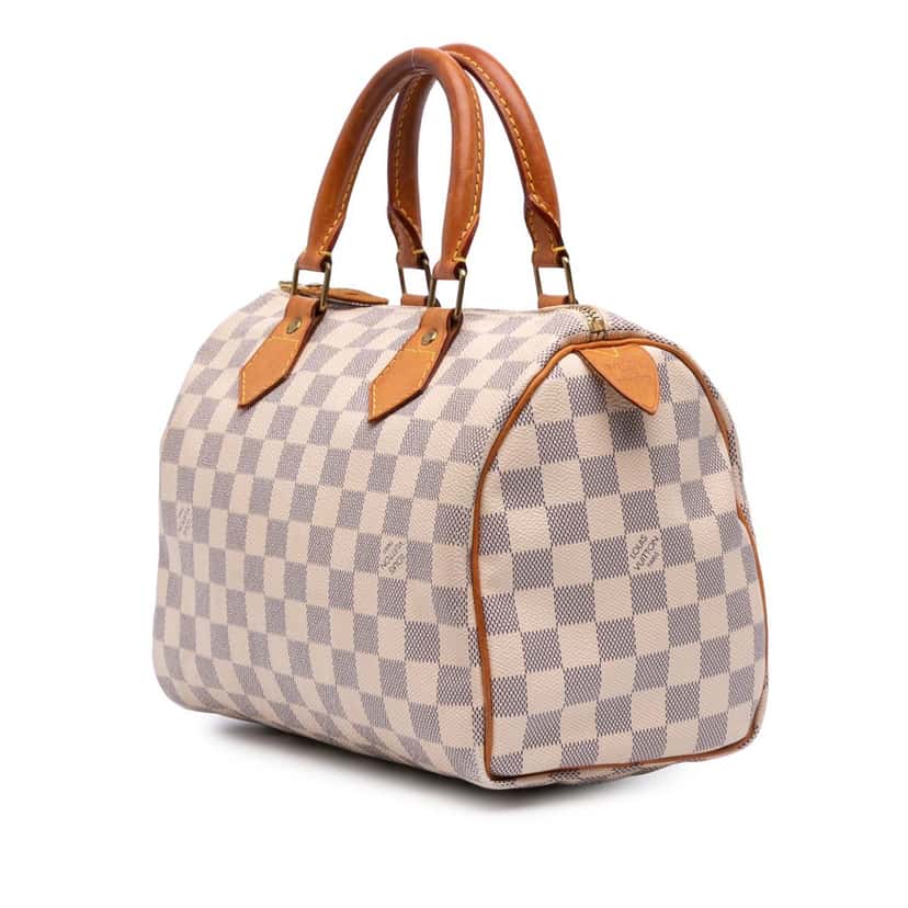 Louis Vuitton Damier Azur Speedy 25 White Canvas Good condition - Back View