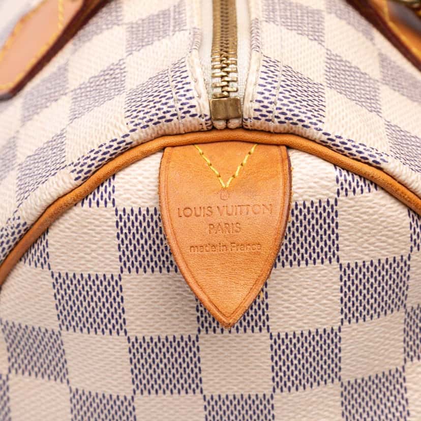 Louis Vuitton Damier Azur Speedy 25 White Canvas Good condition - Box View