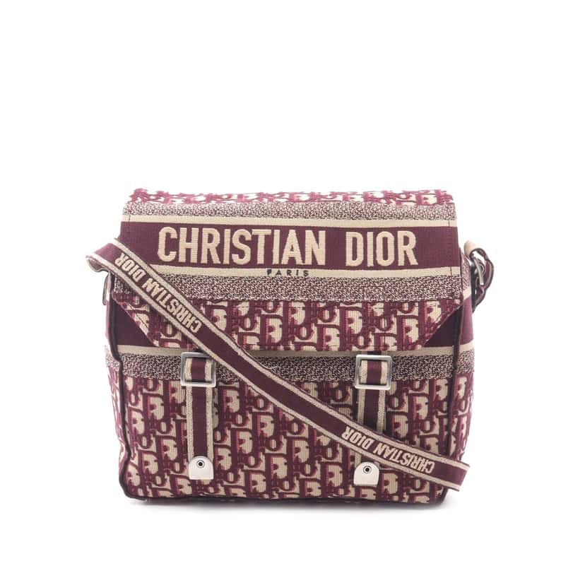Dior Large Oblique Canvas Diorcamp Messenger Bag Red Canvas Good condition - Front View
